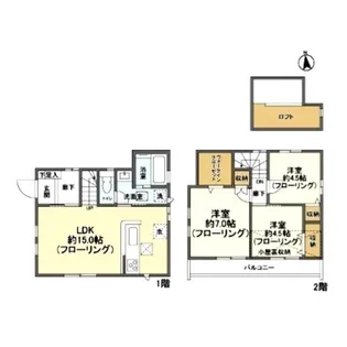 東京都杉並区宮前1【一戸建】の間取り