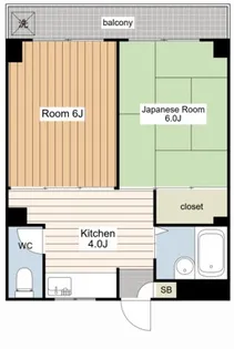 M・リトルブラウン【3階】の間取り