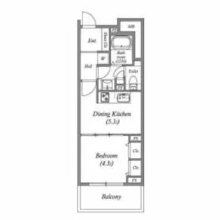 レジデンス渋谷富ヶ谷(Residence Shibuya Tomiga【1階】の間取り