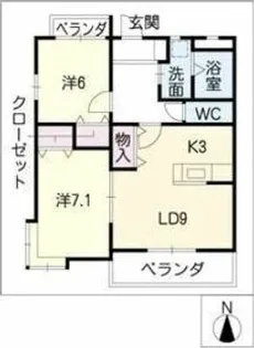 愛知県尾張旭市東印場町3【マンション】の間取り