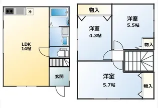 千葉県千葉市中央区宮崎町【一戸建】の間取り