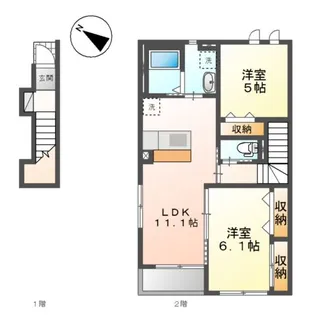 神奈川県南足柄市広町【アパート】の間取り
