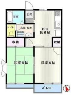 サンクリード高幡【1階】の間取り