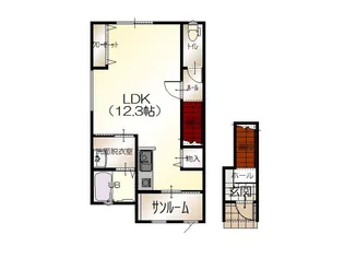 グランドゥール大成【2階】の間取り