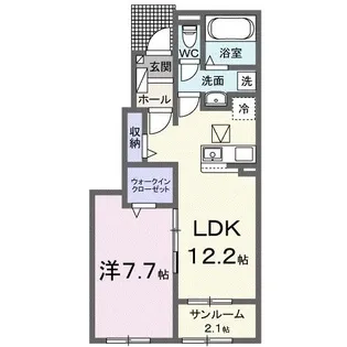 栃木県宇都宮市駒生町【アパート】の間取り