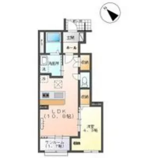 ヴァンヴェール・ノムラ【1階】の間取り