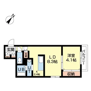 ラコーザ豊平WEST【3階】の間取り