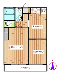 ヨシダハイツ【2階】の間取り
