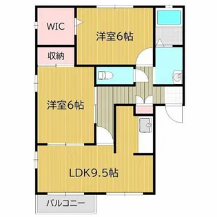 ガーデンハイツ福島A棟【2階】の間取り