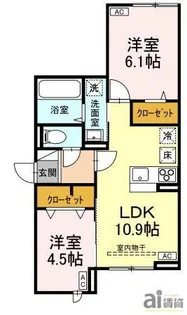 東京都小金井市貫井北町3【アパート】の間取り