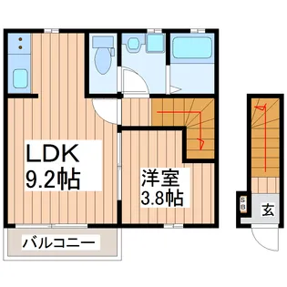 Soleil hina(ソレイユ ヒナ)II【2階】の間取り