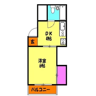 1Kの間取り画像
