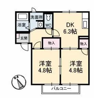 フレグランス B棟【1階】の間取り