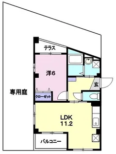 バ-ドレイク北山【1階】の間取り