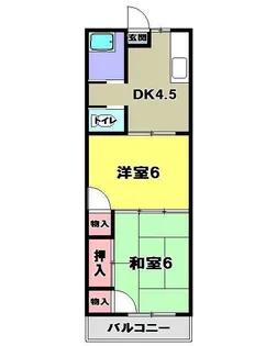 2DKの間取り画像