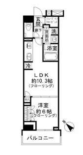 オープンレジデンシア日暮里【9階】の間取り