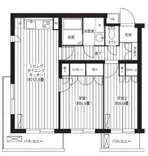 東京都世田谷区上馬2【マンション】の間取り