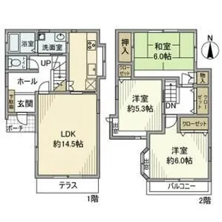 神奈川県海老名市東柏ケ谷3【一戸建】の間取り