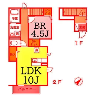 ウィルジェミニ【2階】の間取り