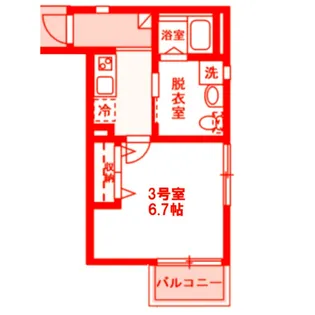 ベイルーム茅ヶ崎【2階】の間取り