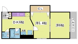 ラムール鈴蘭台南【2階】の間取り