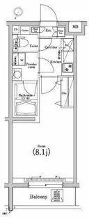 プレミアムキューブ三宿【4階】の間取り