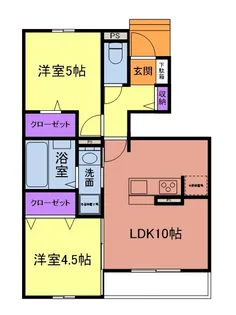 グリーンメゾン柴崎【1階】の間取り