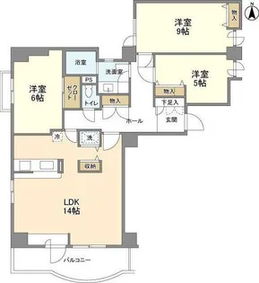 パレ・デ・シャンサール【7階】の間取り