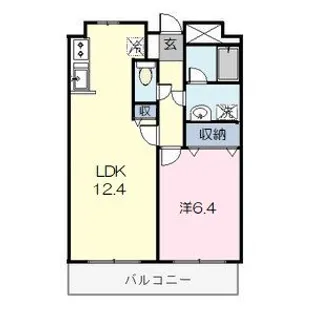 ピーノドゥーエ【1階】の間取り
