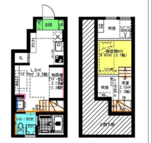 愛知県名古屋市緑区鳴海町字向田【アパート】の間取り