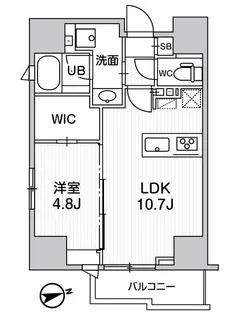シーズンフラッツ蔵前パークフロント【5階】の間取り