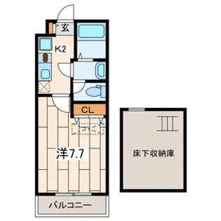 カーサドマーニ【2階】の間取り