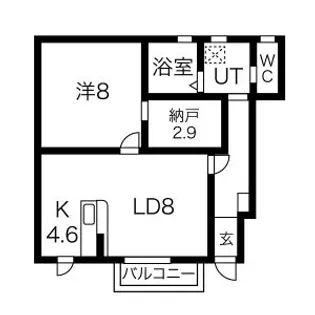 リアン【1階】の間取り