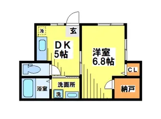 吉田荘【1階】の間取り