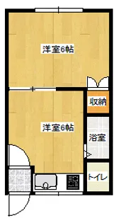 ハイツコスコン【2階】の間取り
