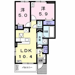 アベイル八剣 I【1階】の間取り