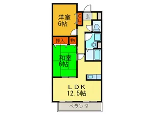 メゾン・ド・フル-ル【1階】の間取り