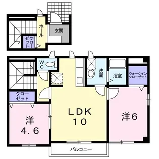 スカイブルー壱番館【2階】の間取り