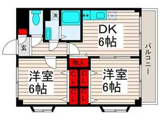 フラワーフォンテーヌ【2階】の間取り