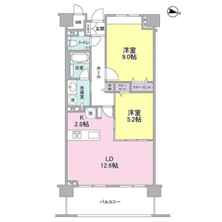 ソアラノーム碑文谷【2階】の間取り