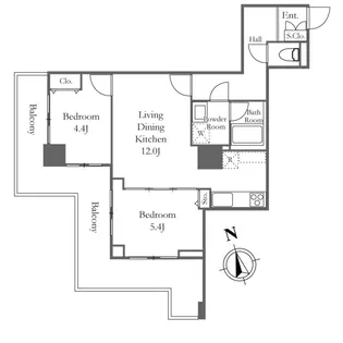 リバーシティ21新川【10階】の間取り