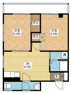 ヒルサイドハイツ【2階】の間取り