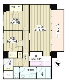 RIVER & TOWER【15階】の間取り