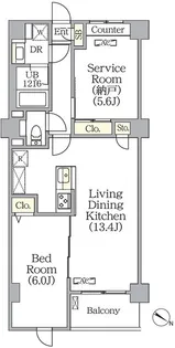 プライムガーデン赤塚【3階】の間取り