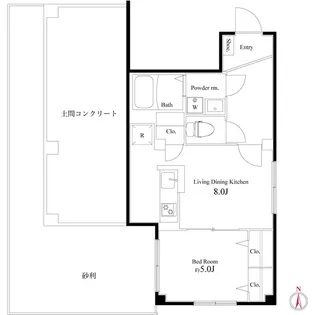 プラージュ早稲田【1階】の間取り