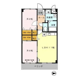 ケイパレスII【1階】の間取り