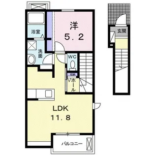 ジェルメ南葛西W-II【2階】の間取り
