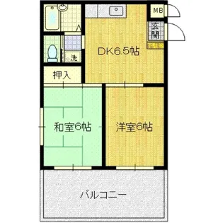 サクラハイム中原B【3階】の間取り