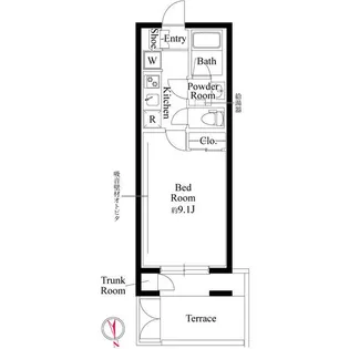 グローリオシェルト池袋V【1階】の間取り