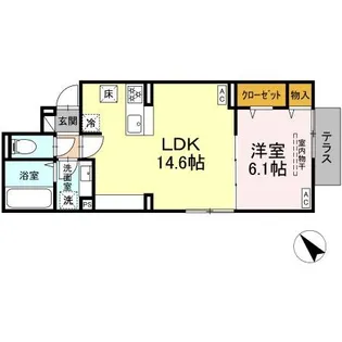 レーヴェ前原町【2階】の間取り